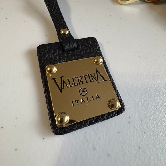 Valentina Supple Slouchy Leather Bag Black Brown Crossbody Made in Italy - Picture 12 of 16